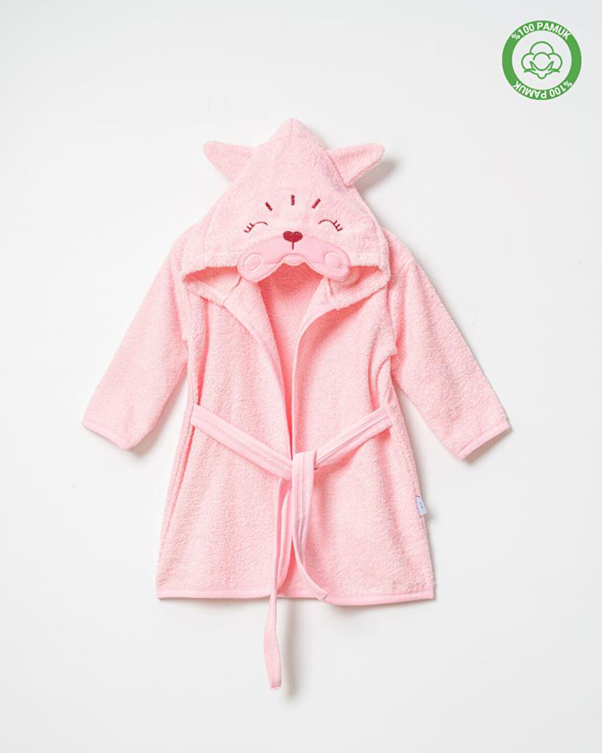 Kedicik Bornoz Pembe