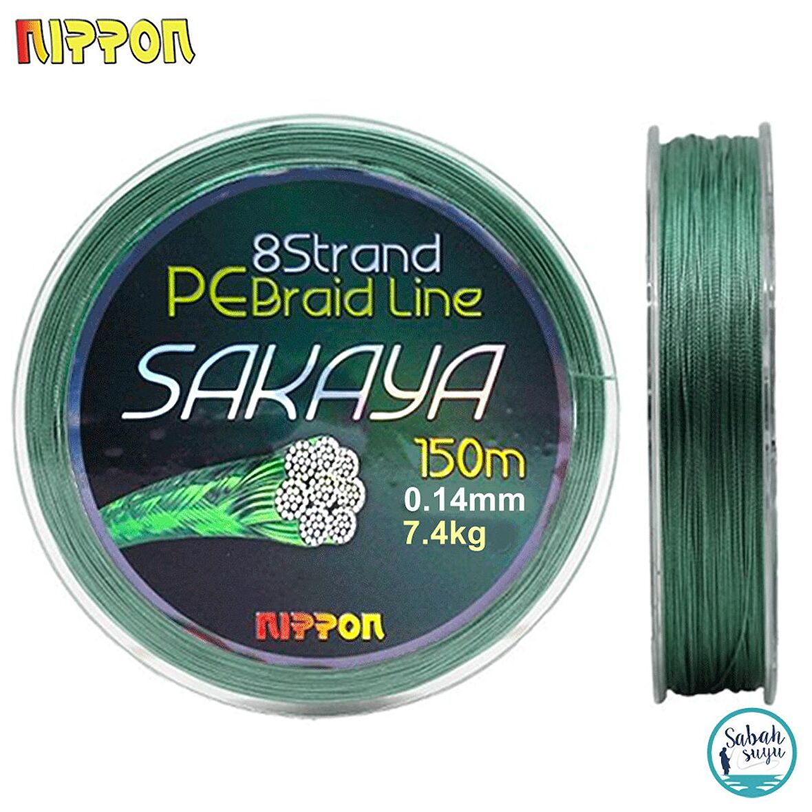 Nippon Sakaya 8X PE İp Misina K.Yeşil 150mt 0.14mm 7.4kg