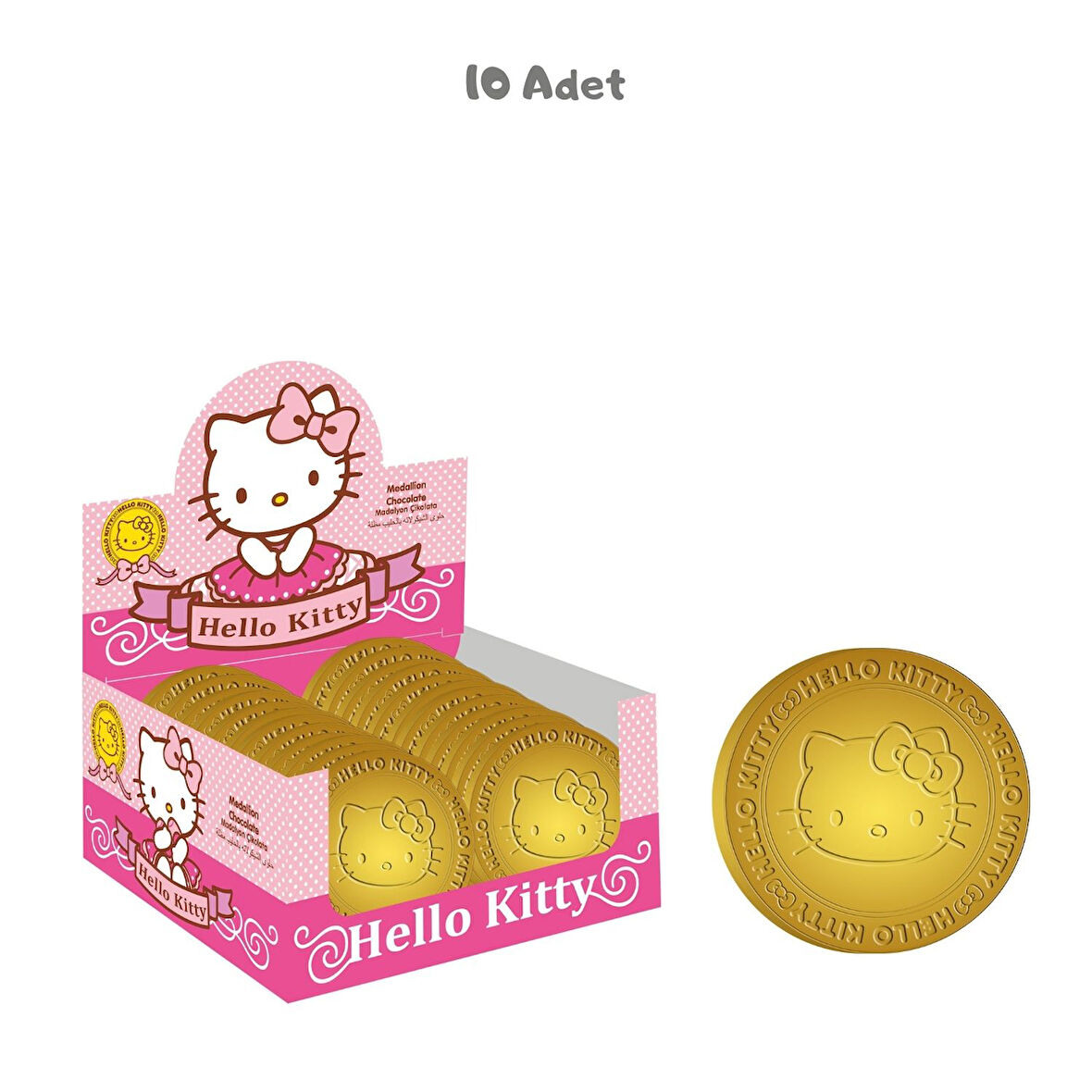 Hello Kitty Madalyon Çikolata (18 Gr.) 10 Adet