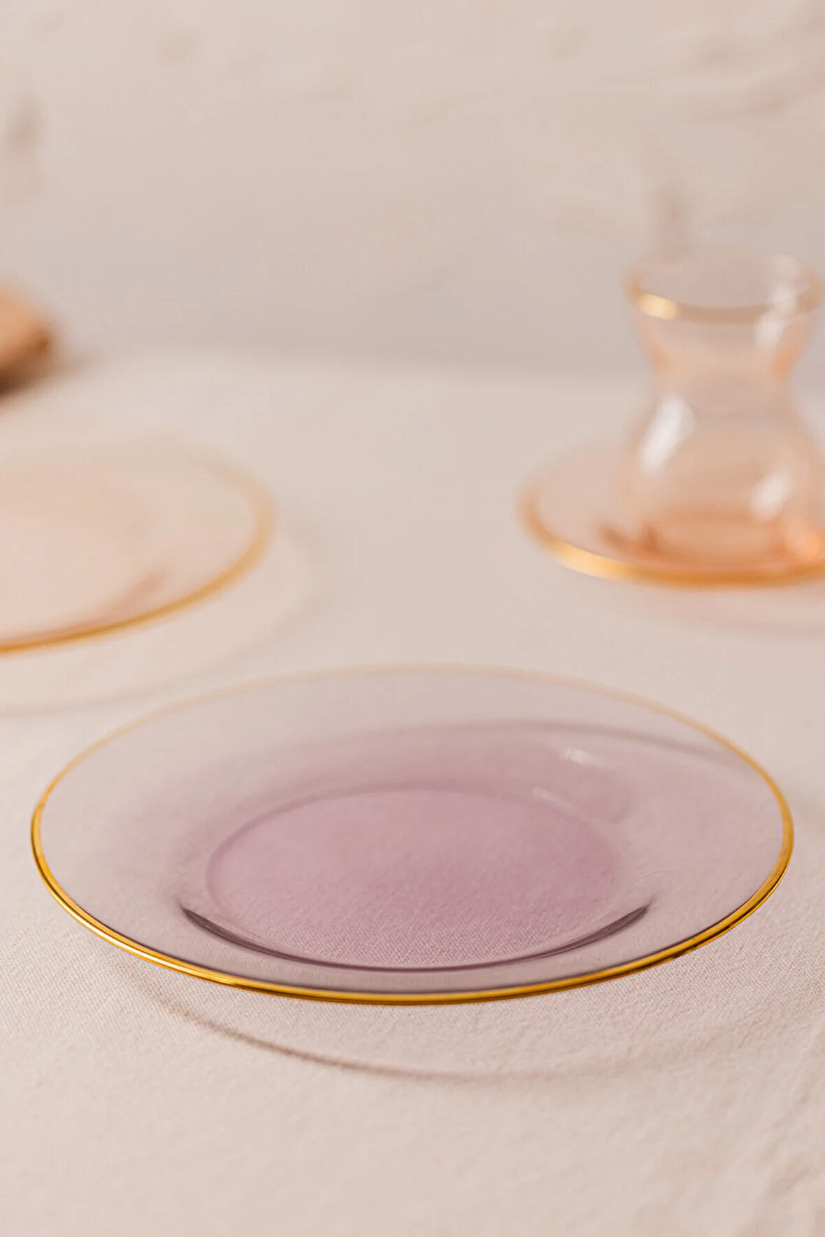 Five O Clock 6'lı Cam Pasta Tabağı Seti 19 Cm