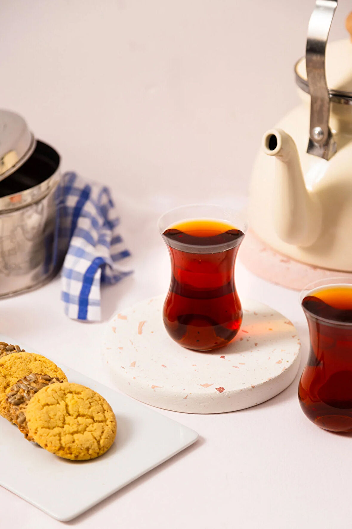 Pure İthal İnce Cam 6'lı Çay Bardağı Seti 120 cc