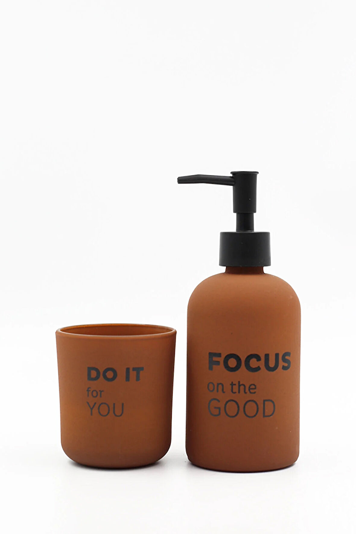 Serenity Sıvı Sabunluk ve Diş Fırçalık Seti Kiremit