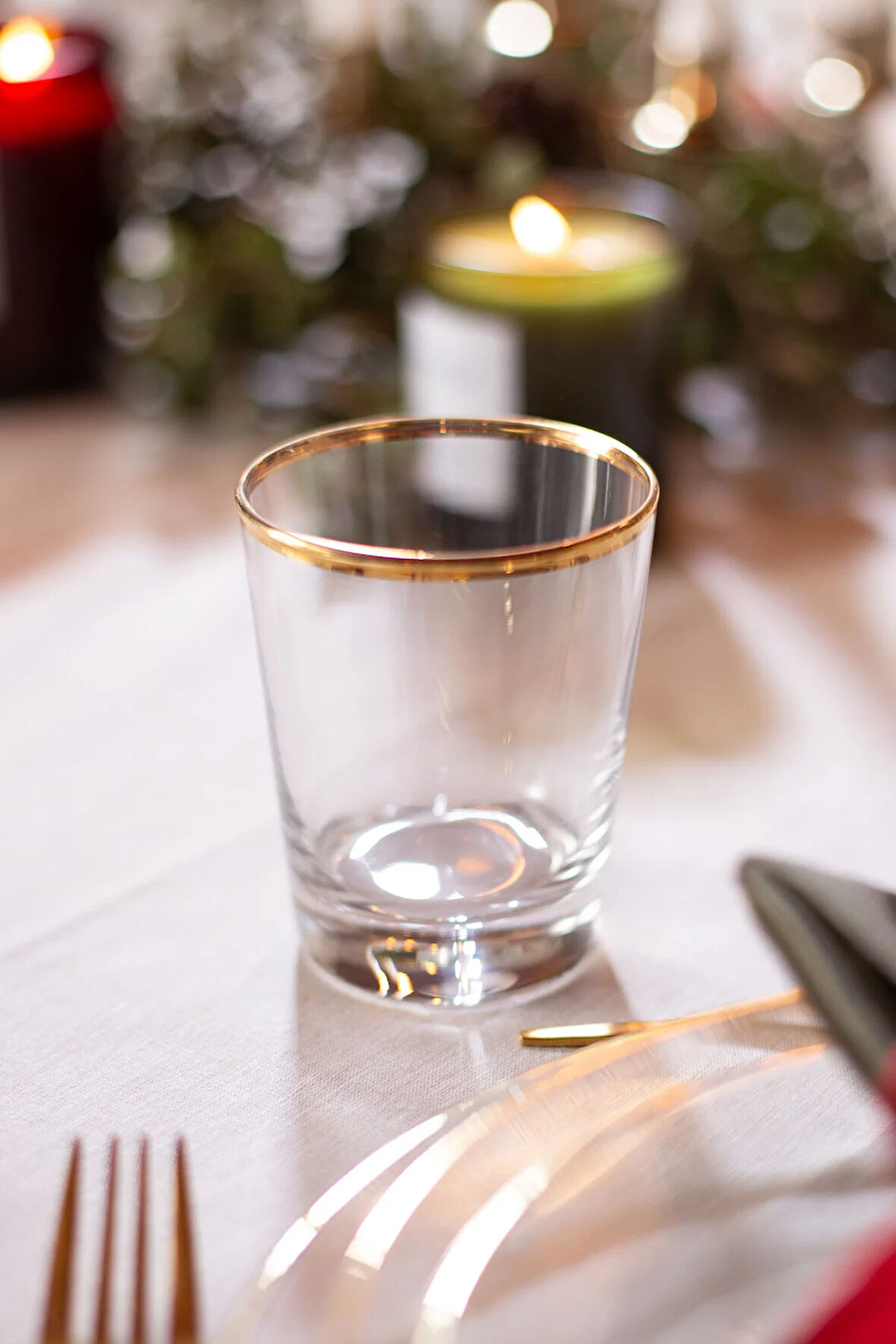 Pure Altın Yaldızlı 4'lü Su Bardağı Seti 275 cc