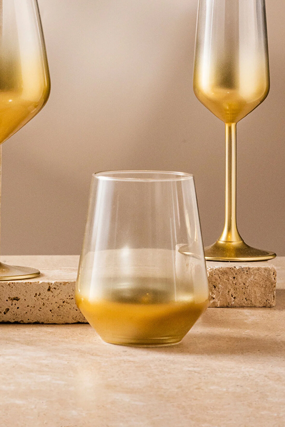 Glow 4'lü Su Bardağı Seti Altın 425 cc