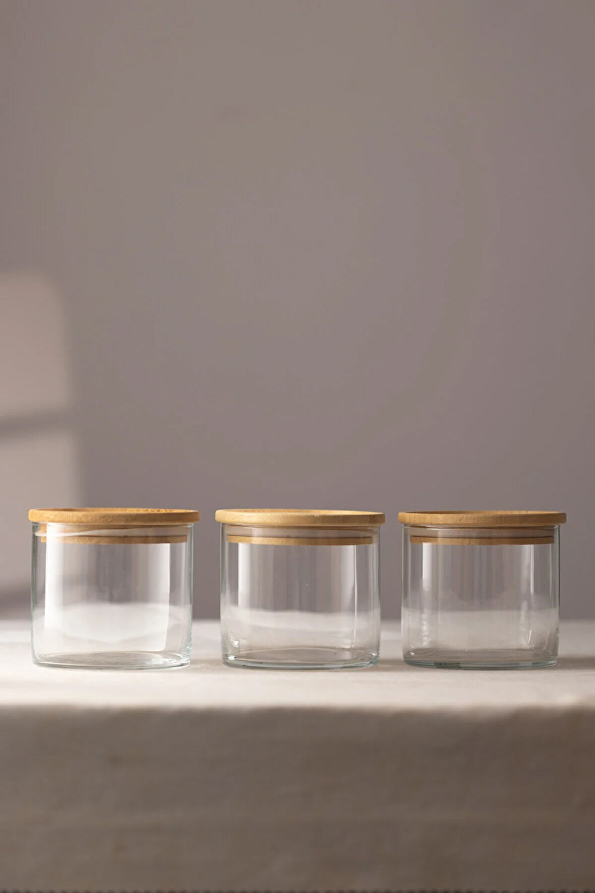 Sade 3'lü İstiflenebilir Kavanoz Seti 620 cc