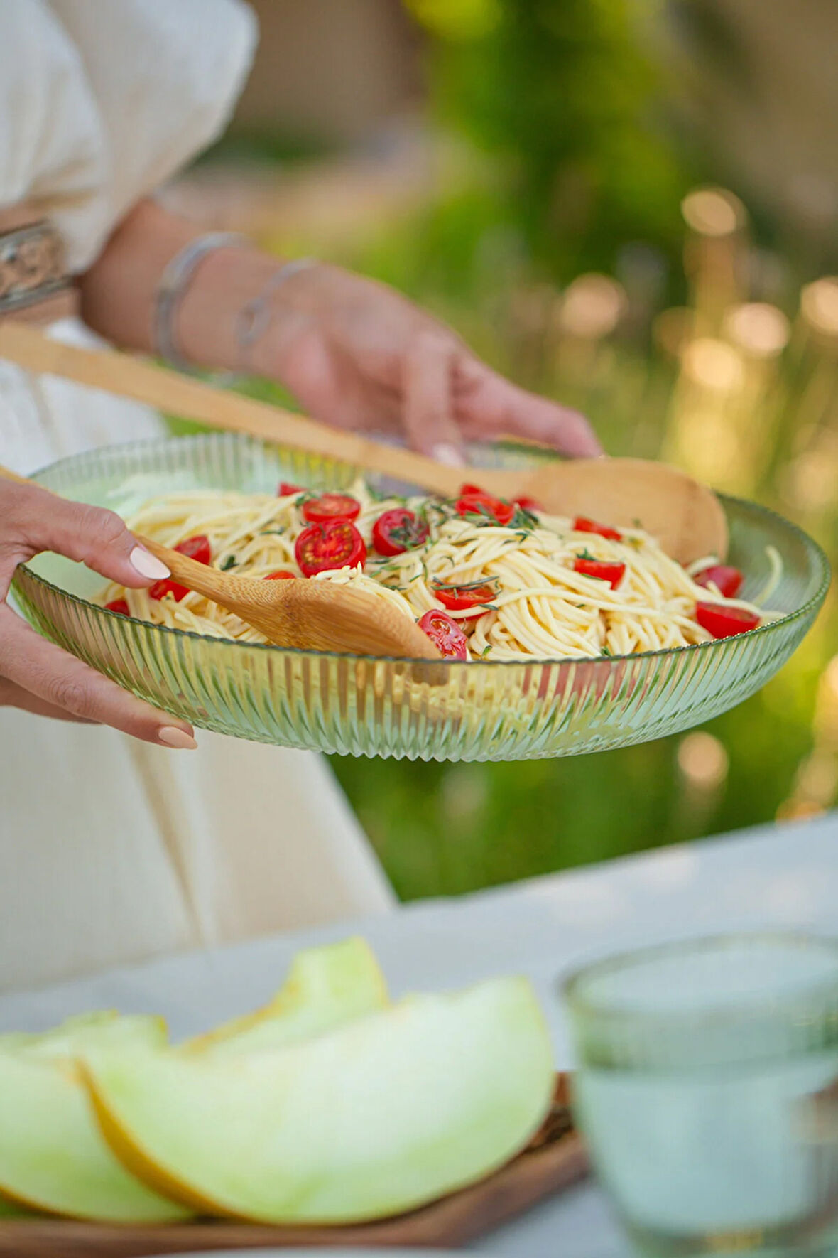 Splendid Cam 2'li Salata Kasesi Seti Yeşil 25 cm - 30 cm