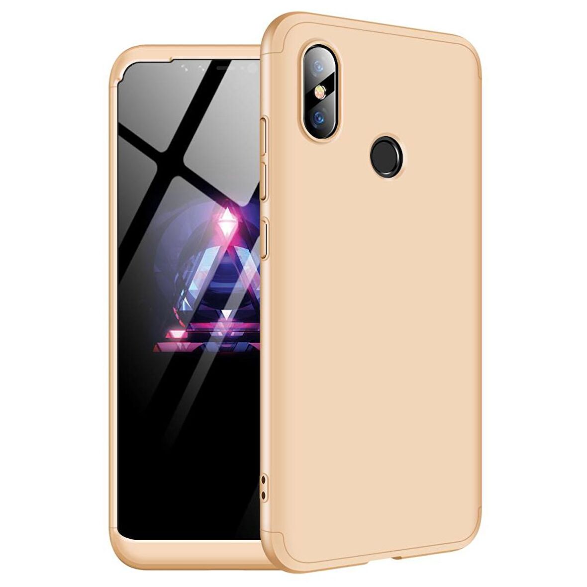 Microsonic Xiaomi Mi 8 SE Kılıf Double Dip 360 Protective Gold