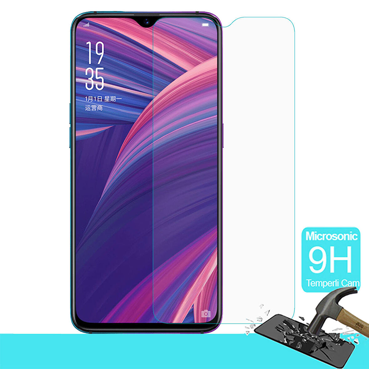 Microsonic Oppo RX17 Pro Temperli Cam Ekran Koruyucu