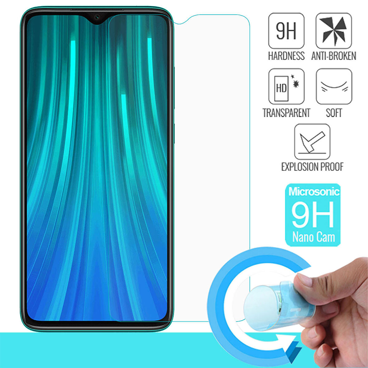 Microsonic Xiaomi Redmi Note 8 Pro Nano Cam Ekran Koruyucu