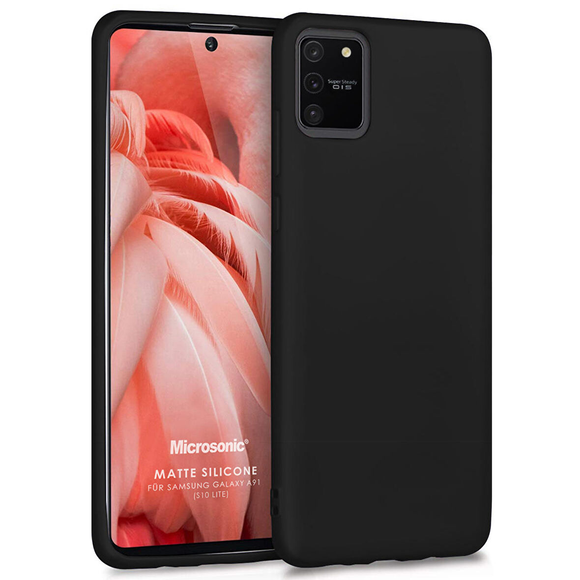 Microsonic Matte Silicone Samsung Galaxy S10 Lite Kılıf Siyah