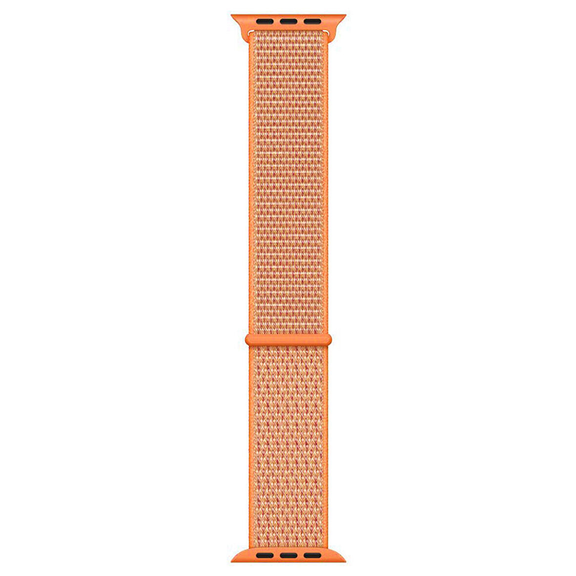 Microsonic Apple Watch Series 3 38mm Hasırlı Kordon Woven Sport Loop Spicy Orange