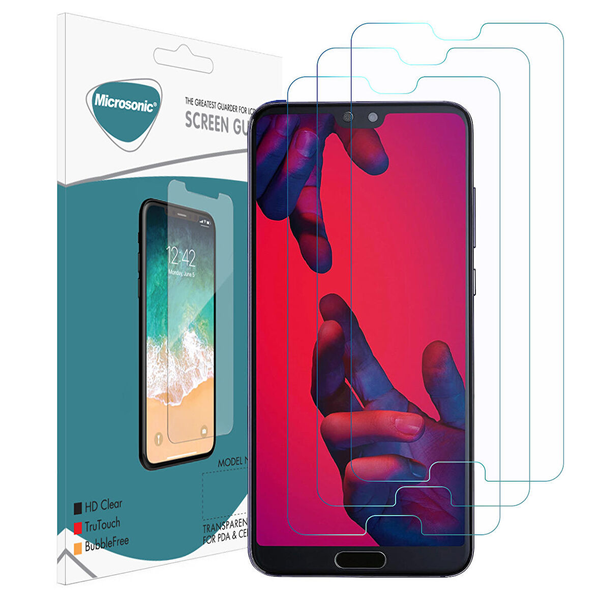 Microsonic Huawei P20 Pro Ekran Koruyucu Nano Cam (3'lü Paket)