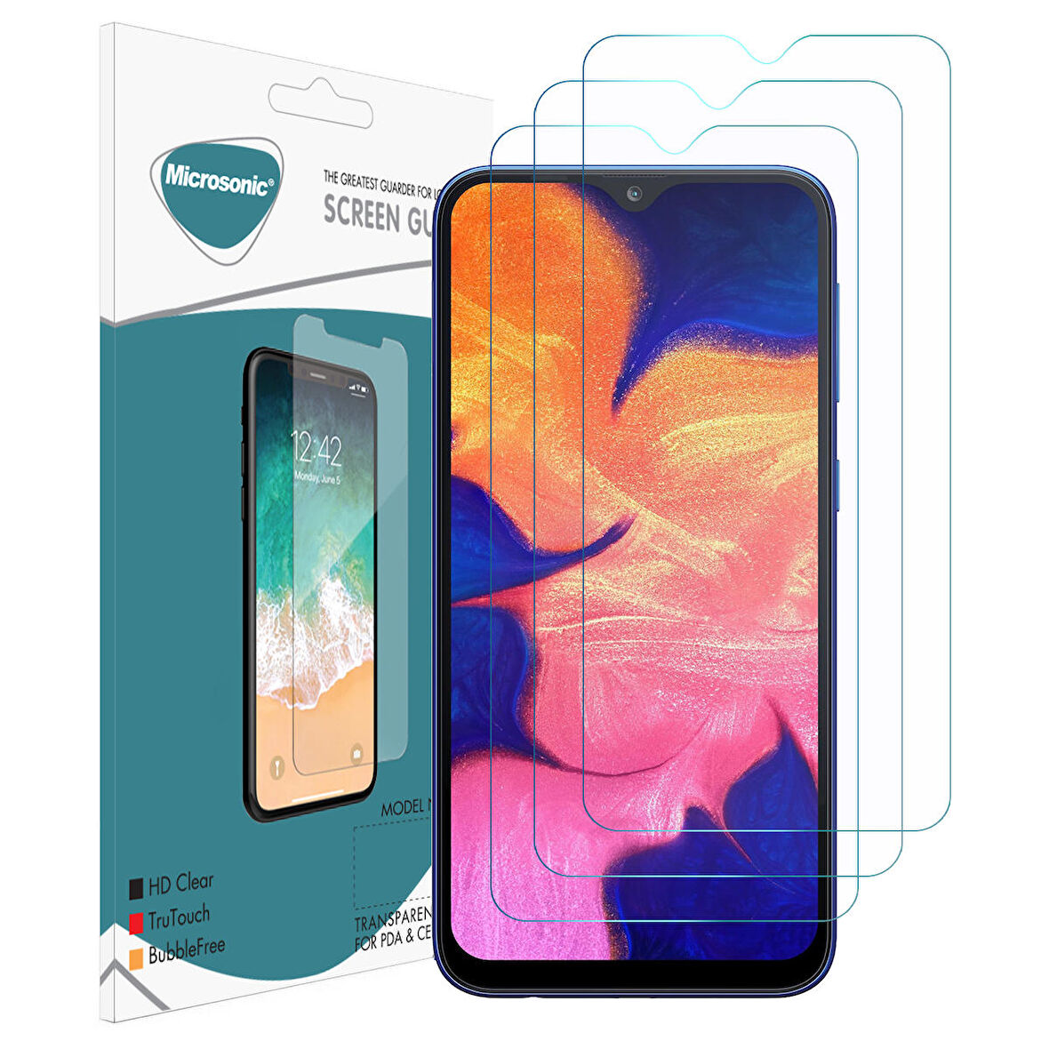 Microsonic Samsung Galaxy A10 Ekran Koruyucu Nano Cam (3'lü Paket)