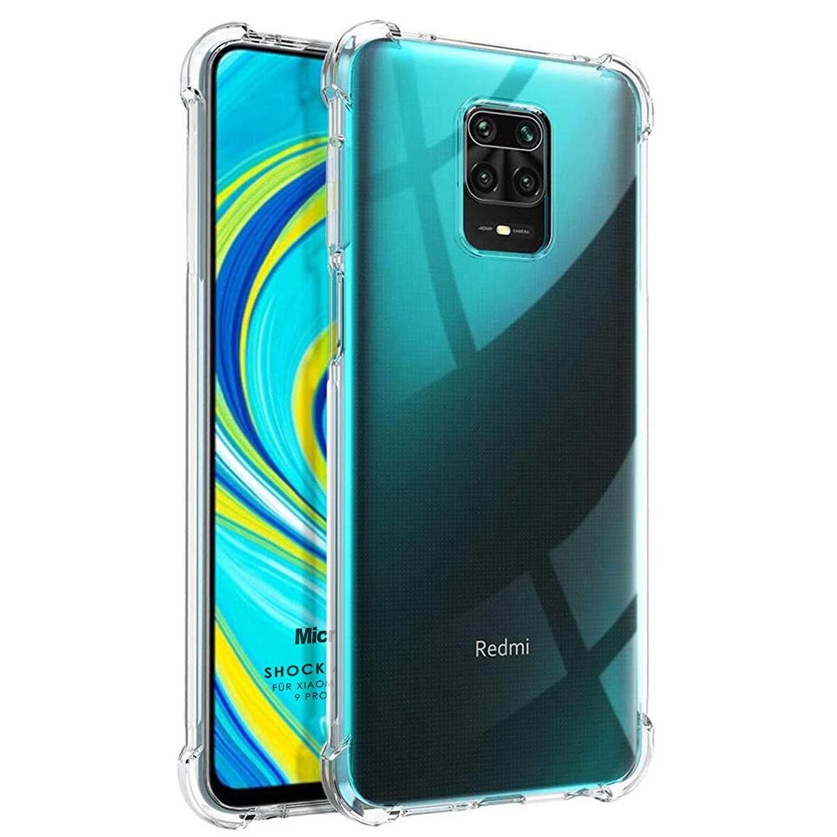 Microsonic Shock Absorbing Kılıf Xiaomi Redmi Note 9S Şeffaf