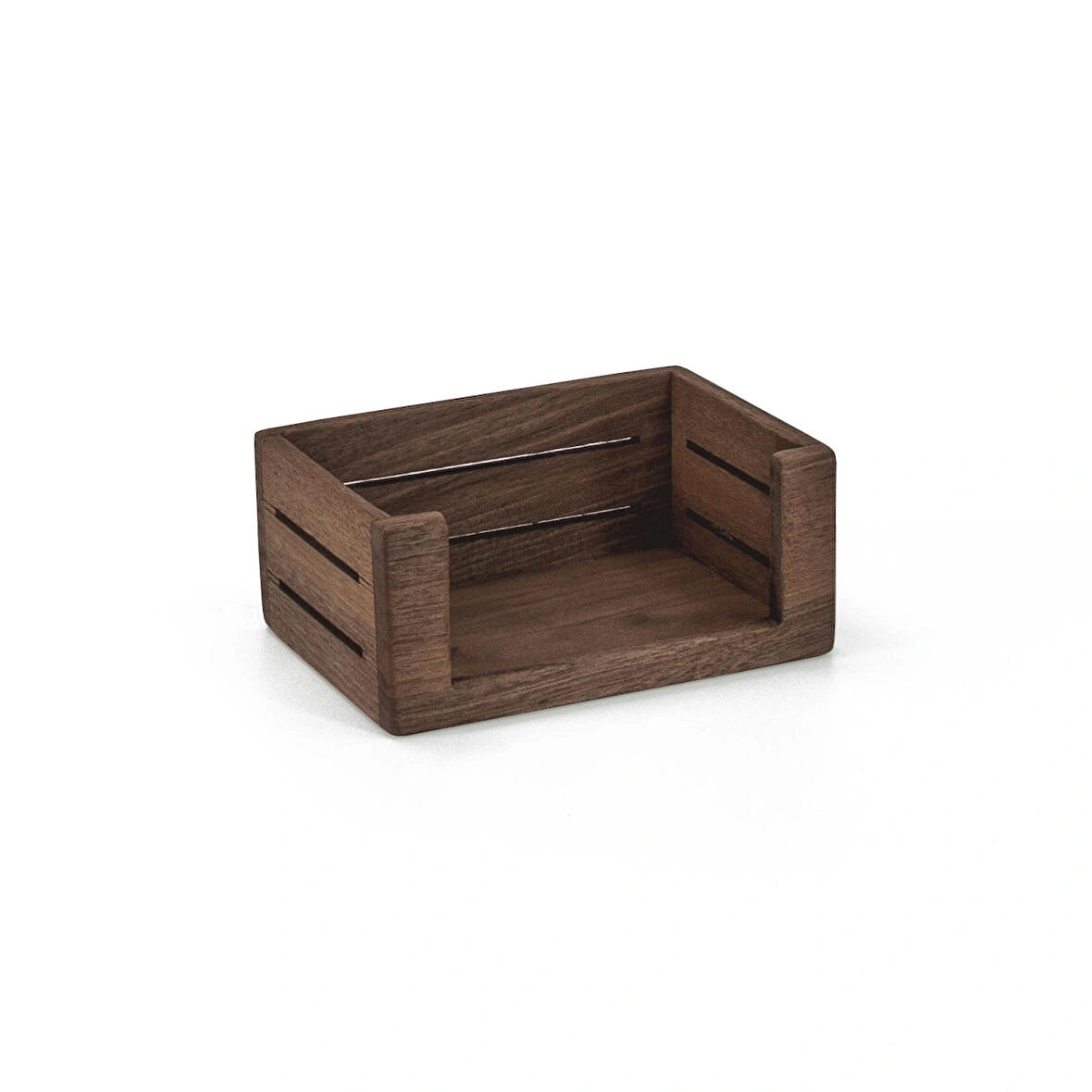 ​Woodsaka 3Line Kartvizit Kutusu - Ceviz - 11cm x 7.8cm x 4.5cm