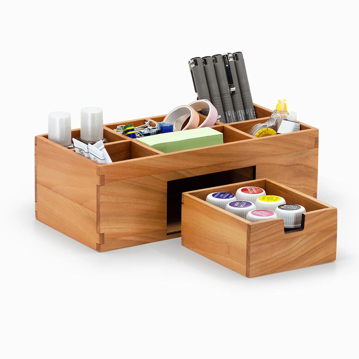 Woodsaka 7 Bölmeli - Çekmeceli Organizer