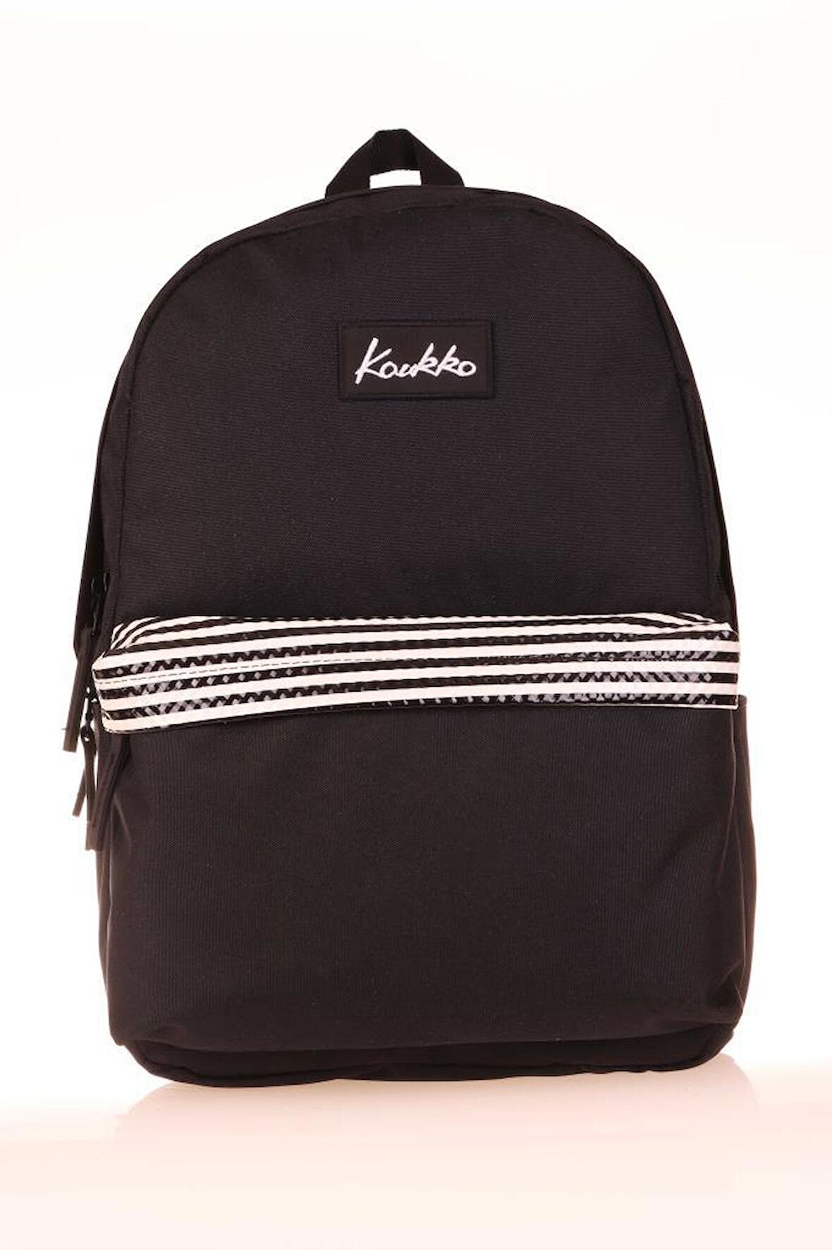 Kaukko Basic Colors Okul Sırt Çantası Siyah Stripe K1627
