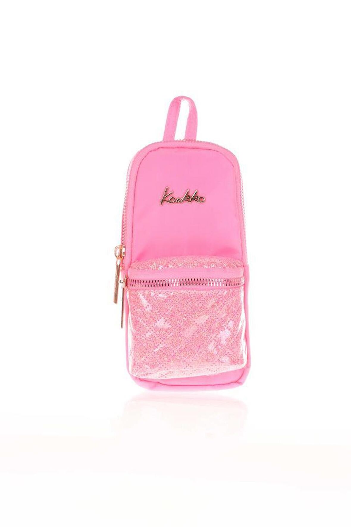 Kaukko Bright Junior Bag Kalem Çantası Kapitone Pembe K2463