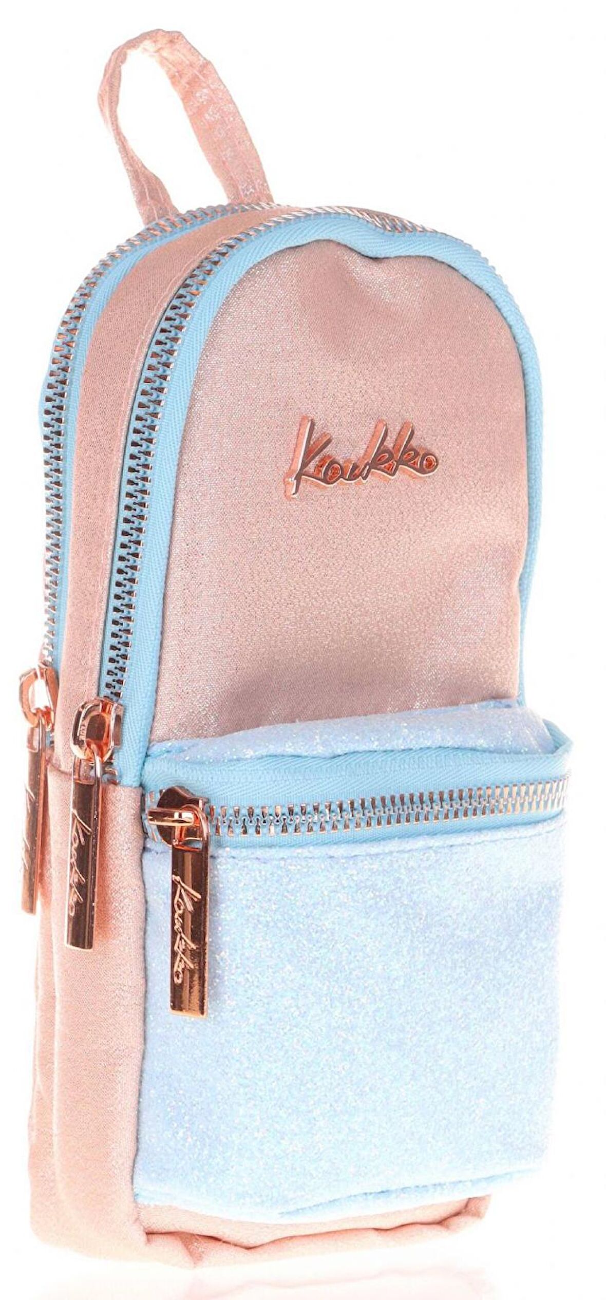 Kaukko Mazing Simli Somon Kız Çocuk Kalem Çantası - Çanta Şekilli