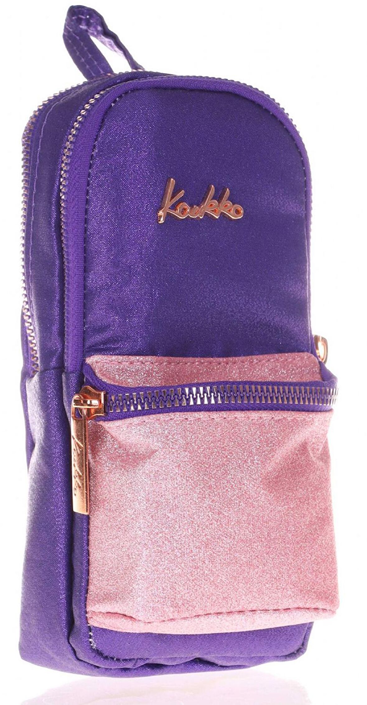 Kaukko Mazing Simli Mor Kız Çocuk Kalem Çantası - Çanta Şekilli