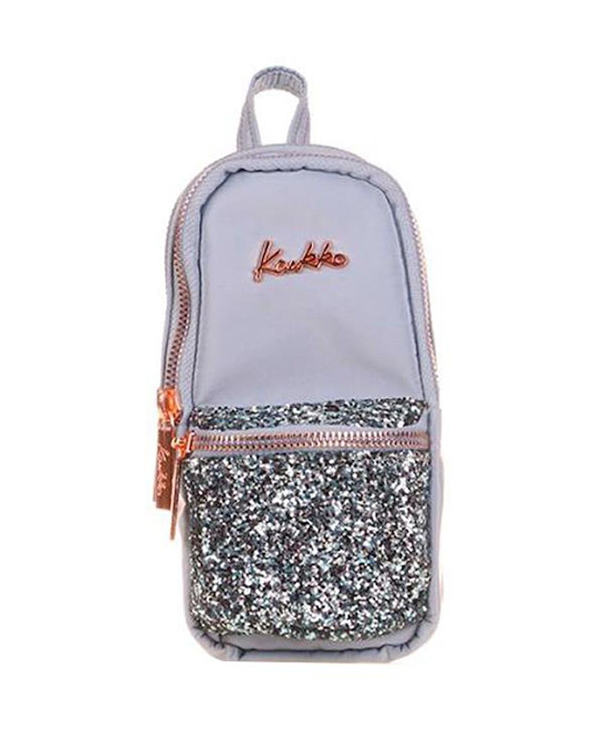 Kaukko Junior Bag Bright Kalem Çantası Taşlı Gri K2557