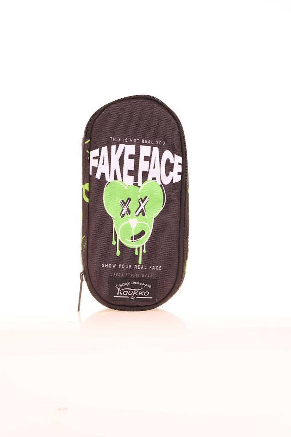 Kaukko Nature Özel Bölmeli Kalem Çantası Fake Face K2638