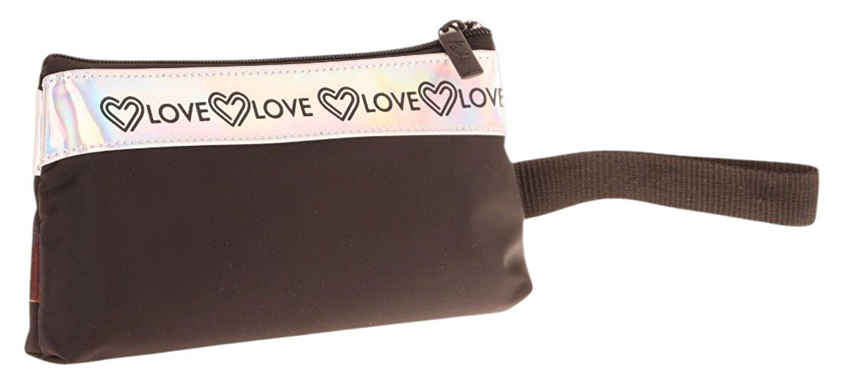 Kaukko Mirror Cüzdan Tipi Tek Bölmeli Kız Çocuk Okul Kalemliği - Siyah - K2752