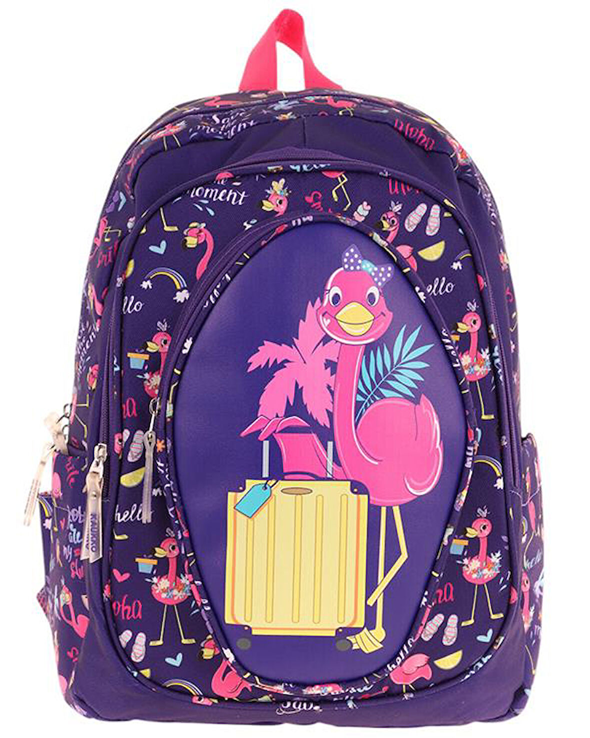Kaukko Kids Okul Sırt Çantası Leather Flamingo L5223
