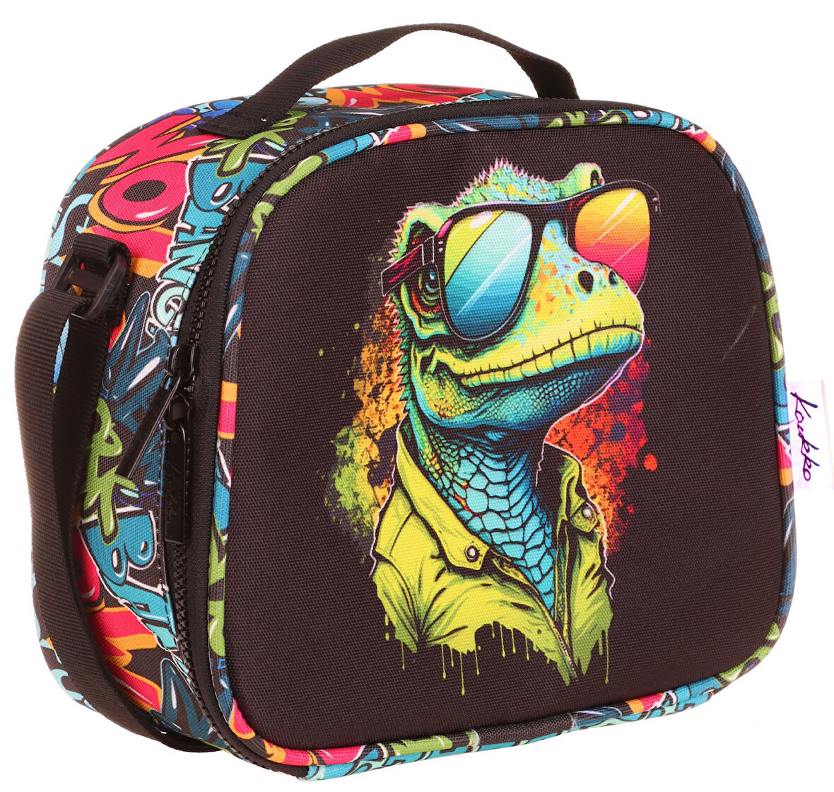 Kaukko Kids Isı Yalıtımlı Erkek Çocuk Sevimli Bukalemun Beslenme Çantası