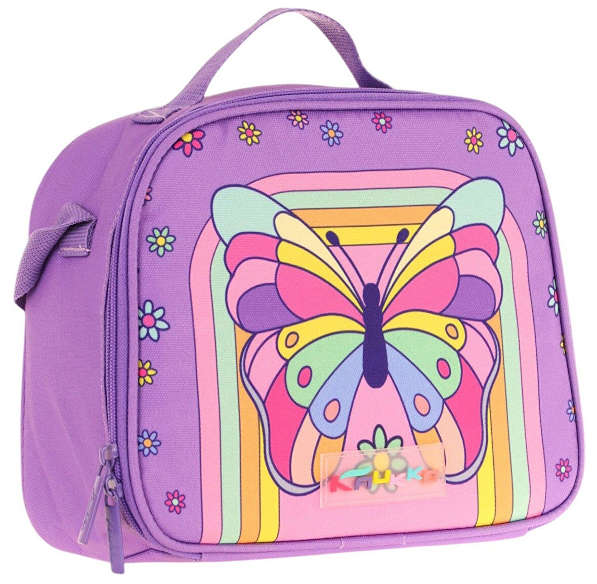 Kaukko Kids Kız Çocuk Isı Yalıtımlı Okul/Piknik Beslenme Çantası (Kelebek) L7248