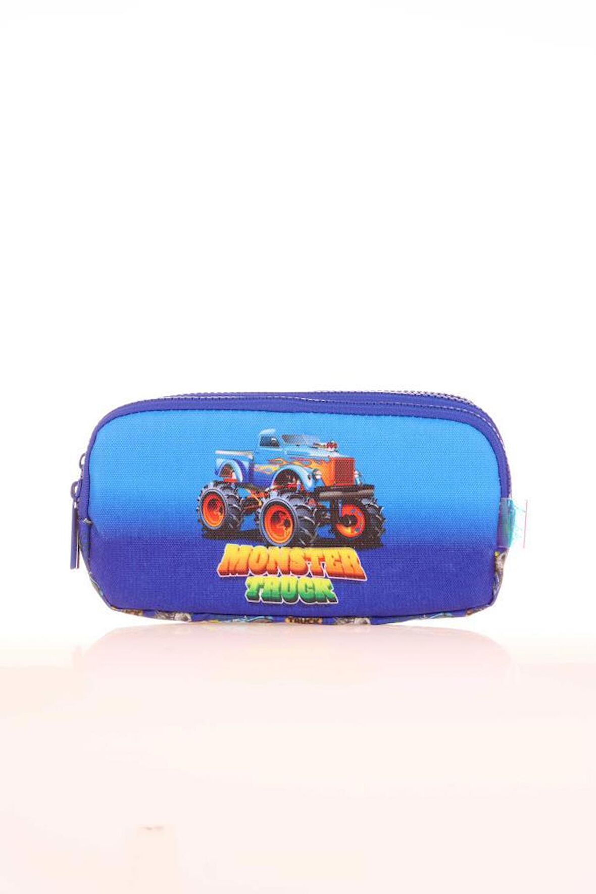 Kaukko Kids 3 Bölmeli Kalem Çantası Cube Monster Truck Mavi L8176