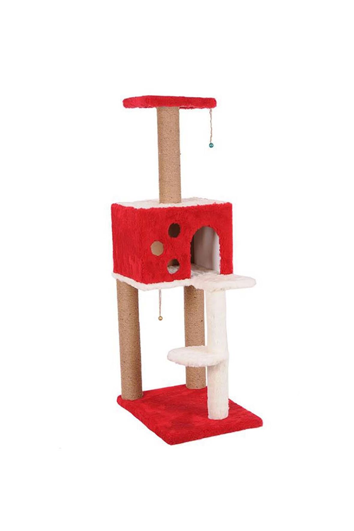 Cat Hause Kare Evli Merdivenli Tırmalama 124 Cm