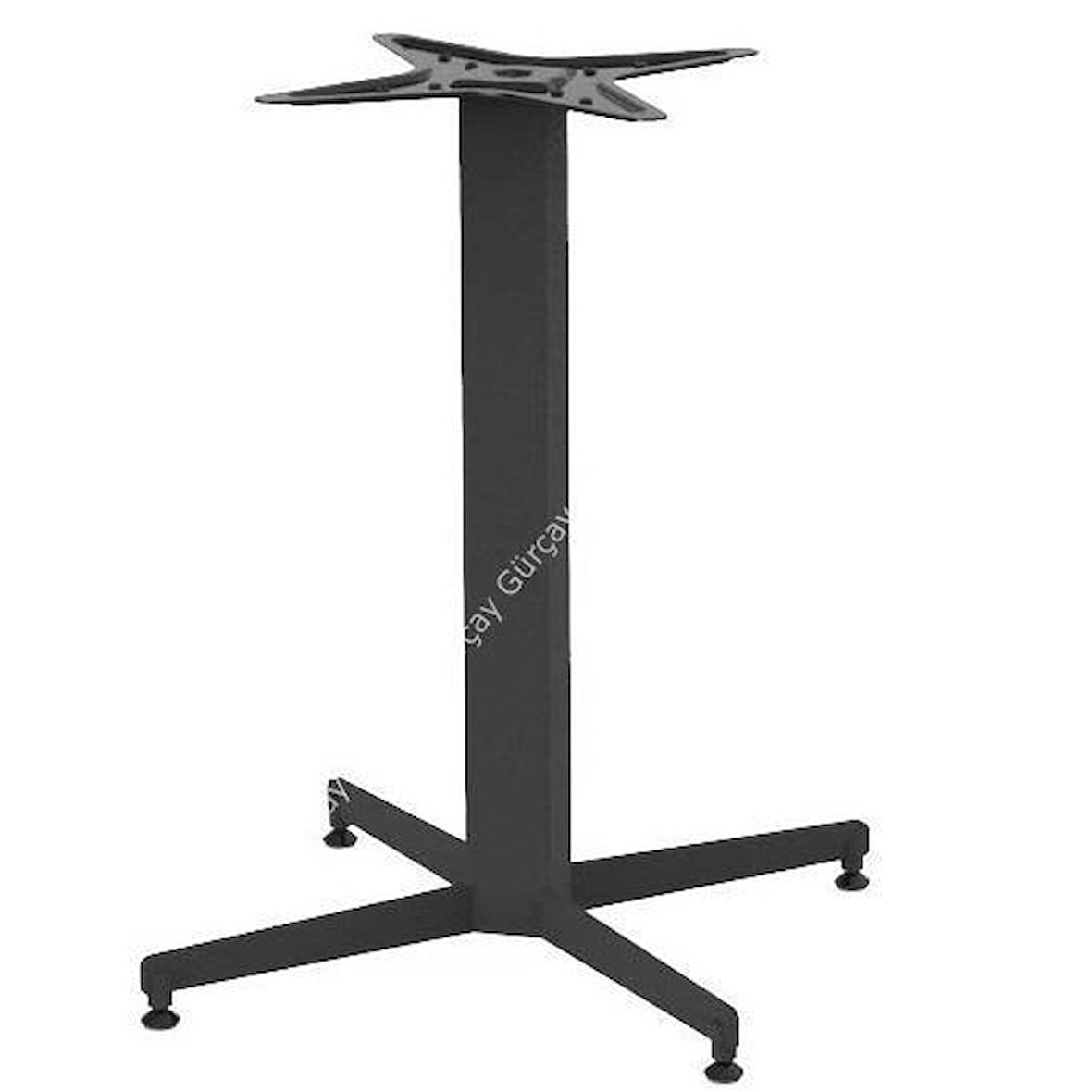 Tablalı Masa Ayağı 11.472 - Taban Çapı 46cm H110cm Parlak krom