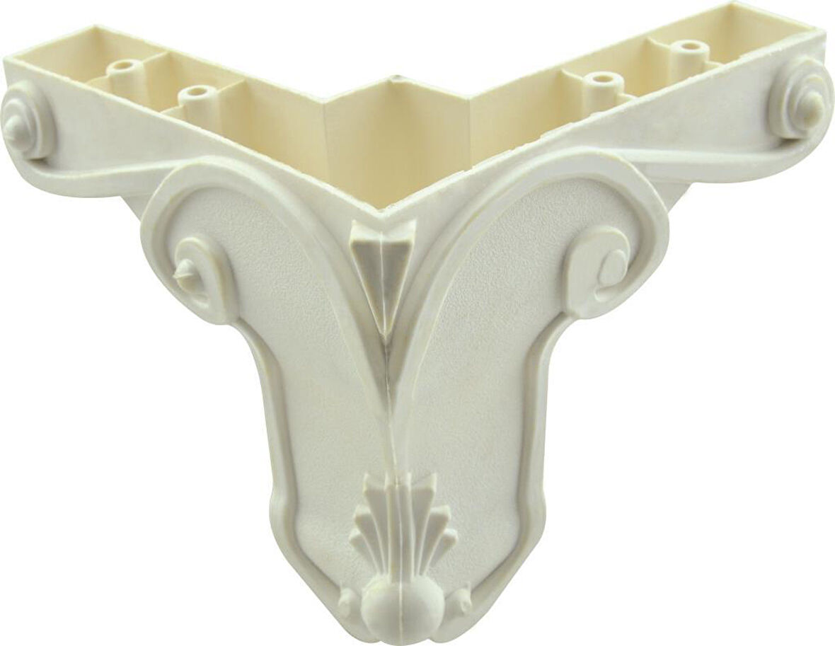 Mobilya Ayağı Plastik Aslan Beyaz 12 cm (4 Adet)