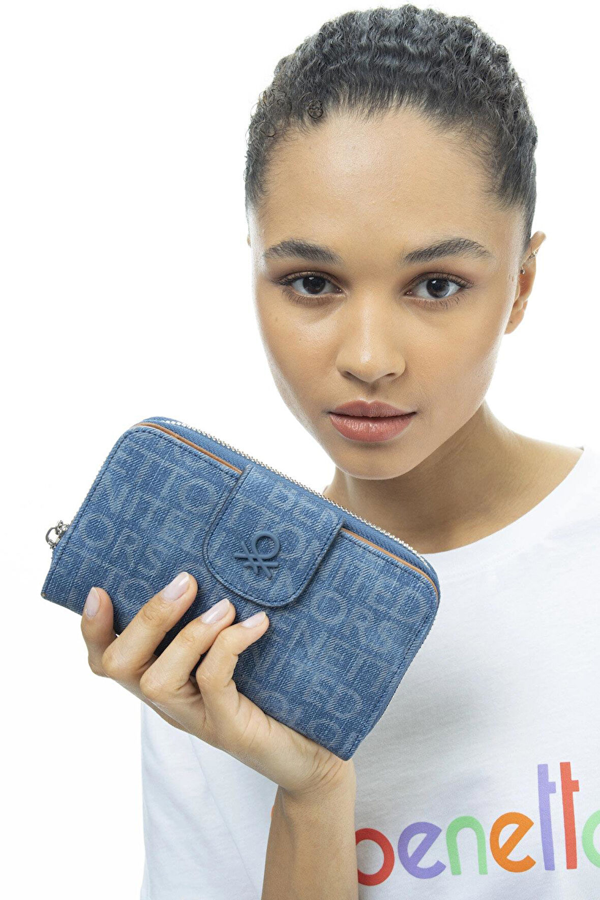 United Colors Of Benetton Kadın Cüzdan BNT 1139 - Kot Laci Camel - STD