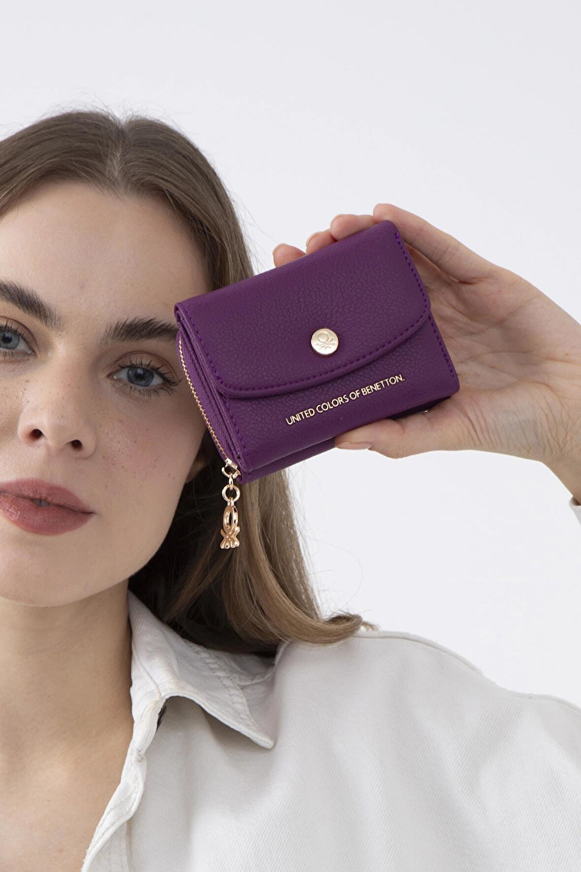 United Colors of Benetton Kadın Cüzdan BNT 1245 - Mürdüm