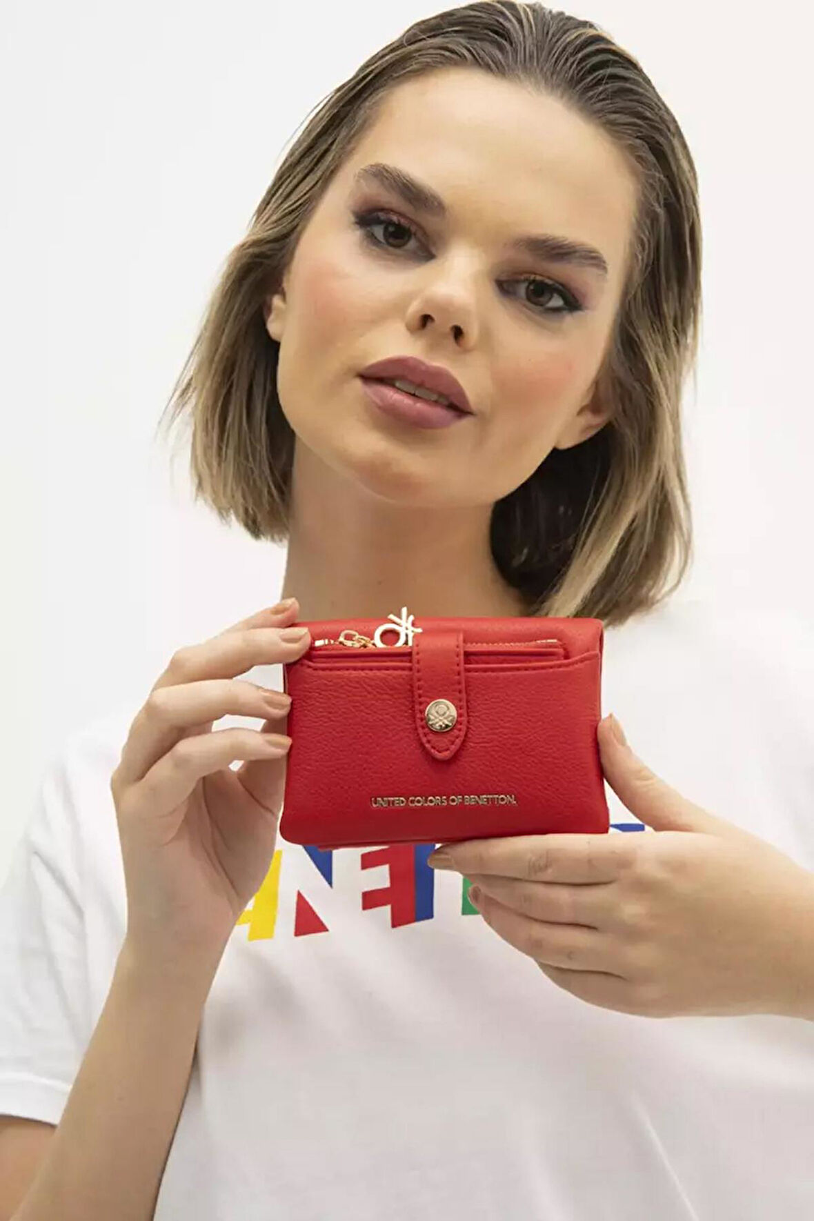 United Colors of Benetton Kadın Cüzdan BNT 1246 - Kırmızı