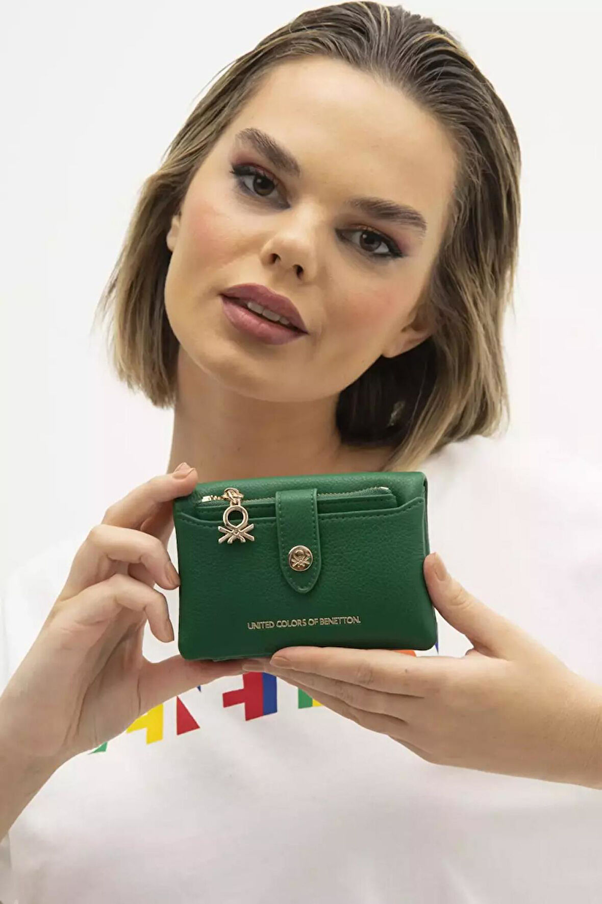 United Colors of Benetton Kadın Cüzdan BNT 1246 - Yeşil