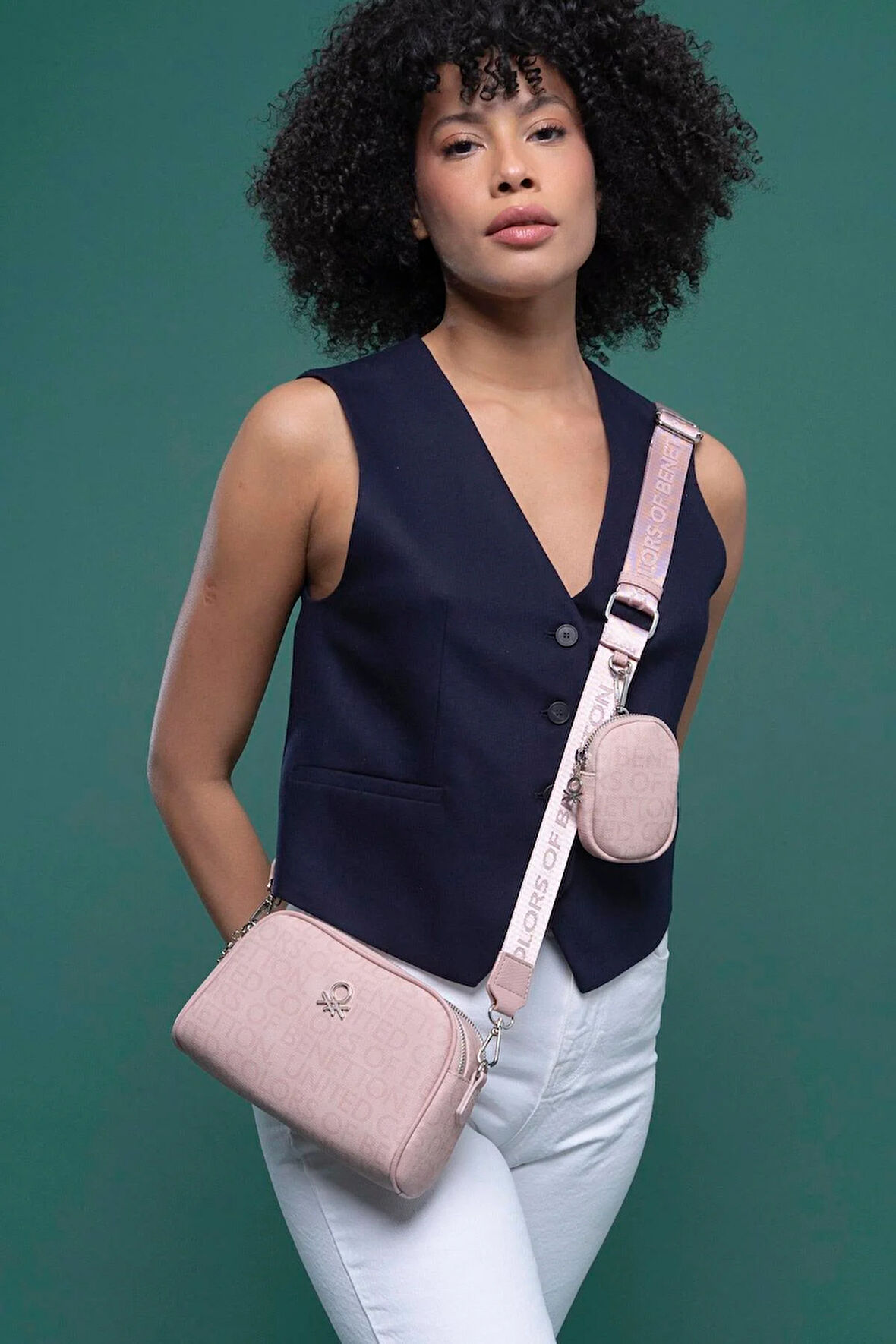 United Colors Of Benetton Kadın Çapraz Çanta BNT 1278 - Pudra