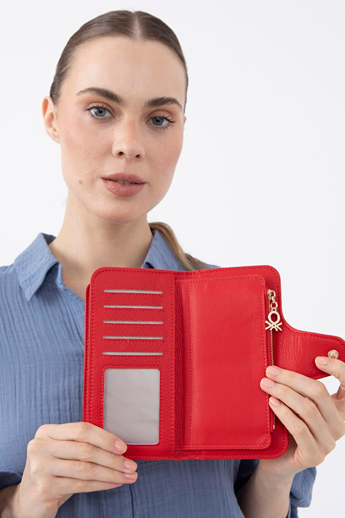 United Colors of Benetton Kadın Cüzdan BNT 1443 - Kırmızı