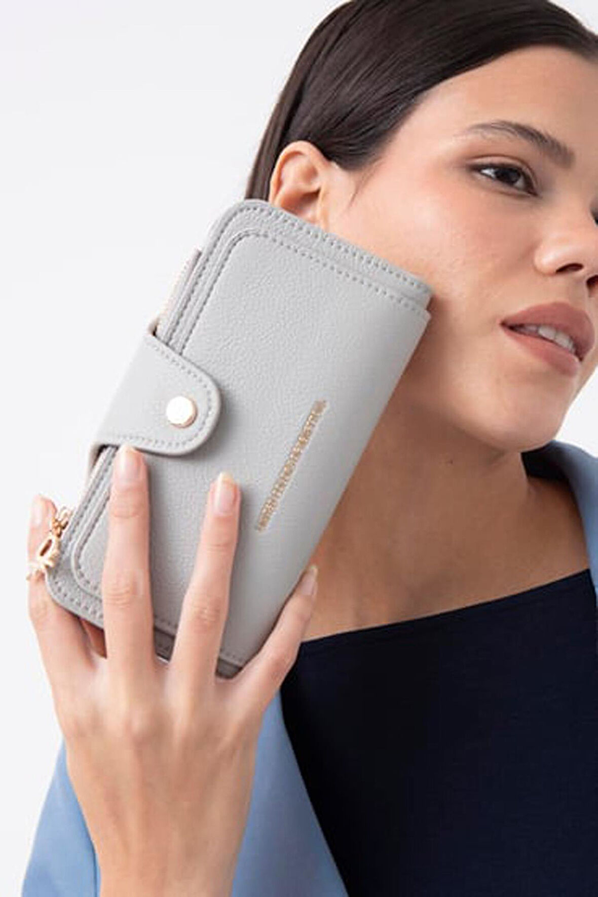 United Colors of Benetton Kadın Cüzdan BNT 1443 - Açık Gri