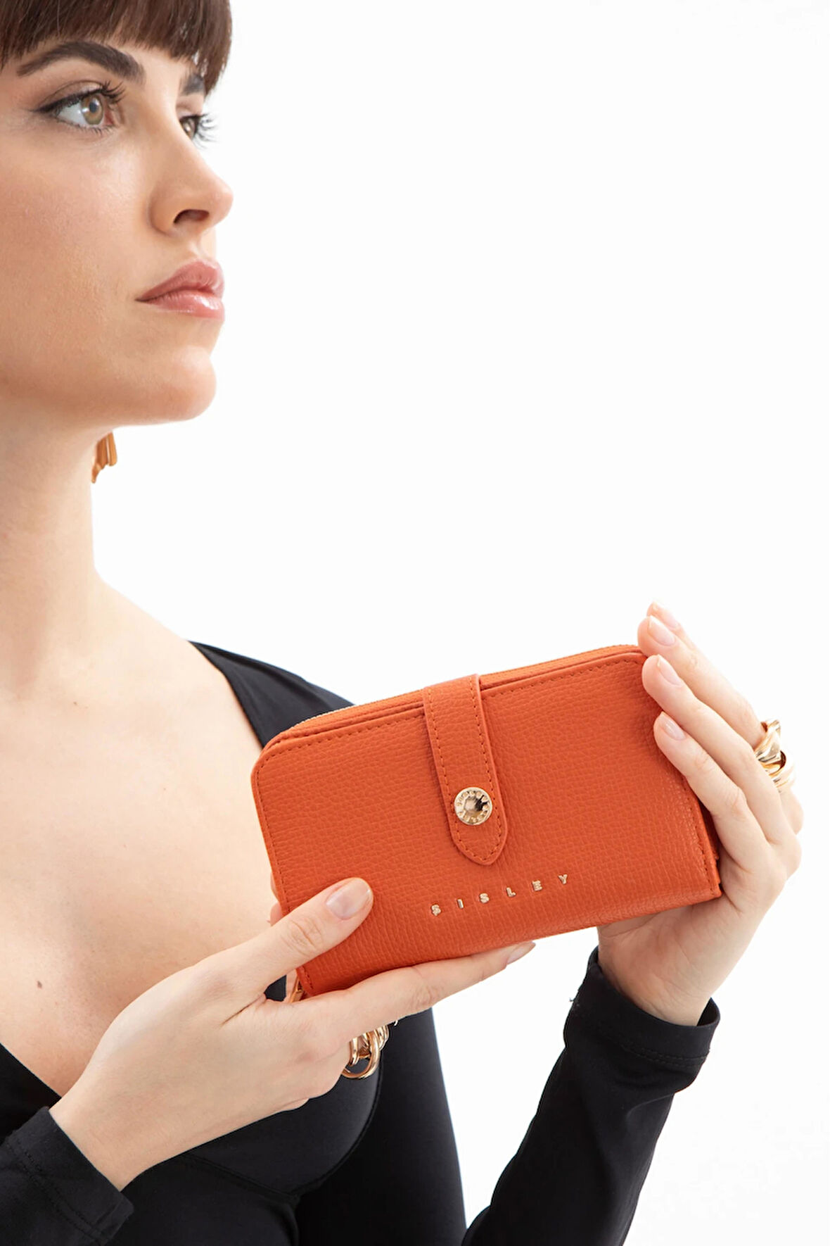 Sisley Kadın Orta Boy Cüzdan SLY 229 - Turuncu