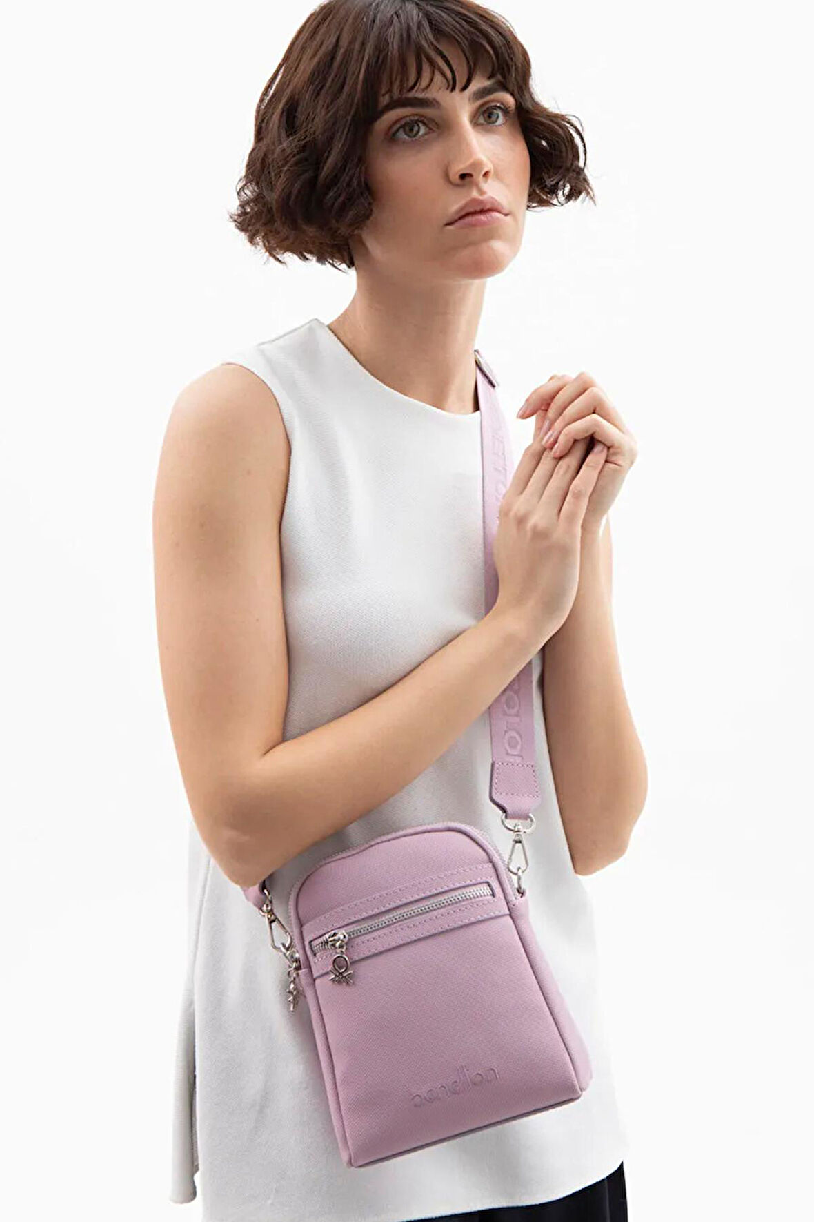 United Colors Of Benetton Mini Çapraz Çanta BNT 1584 - Lila