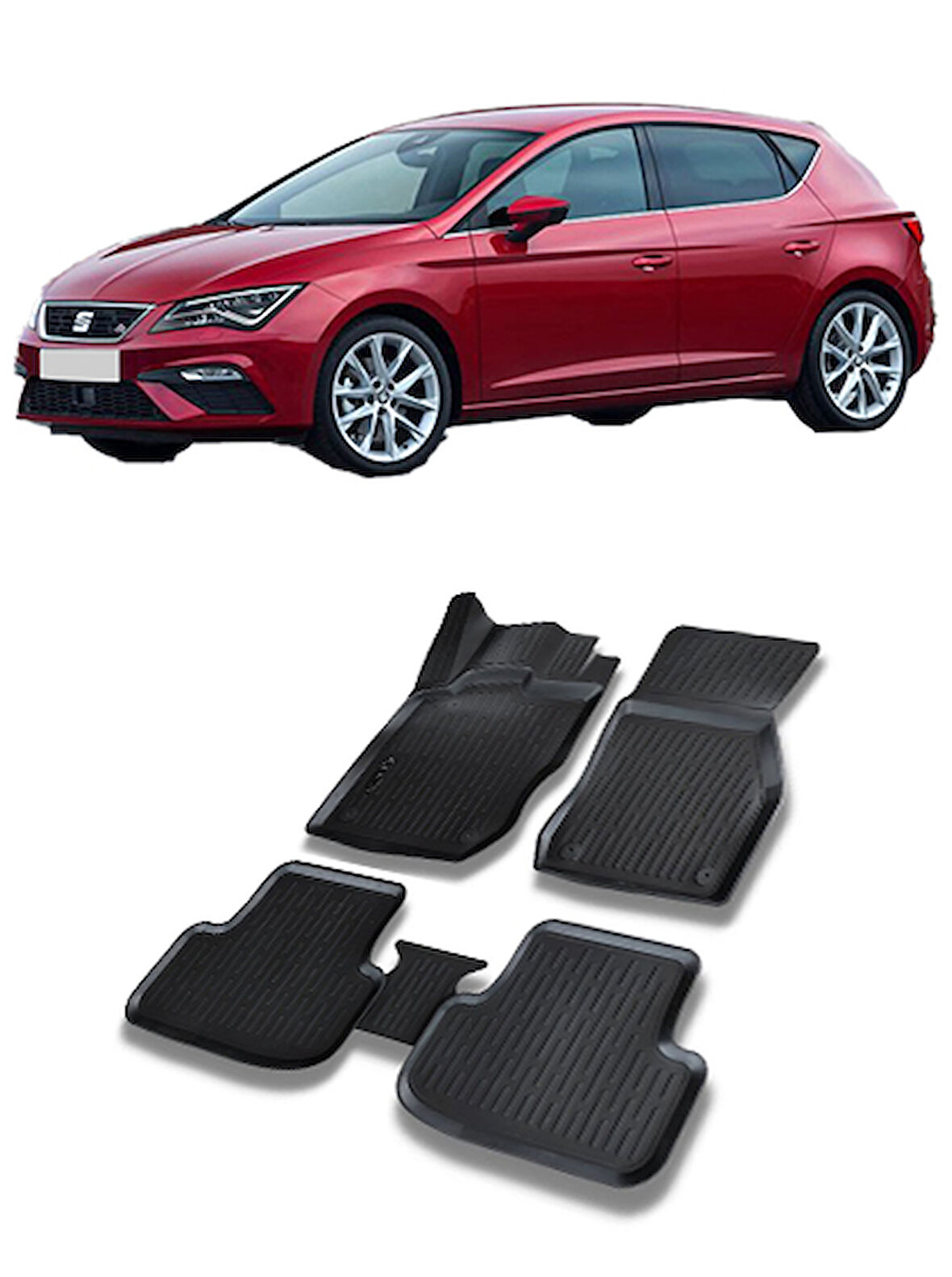 Seat Leon (MK3) 2013-2021 Arası 3d Havuzlu Araca Özel Paspas Takımı