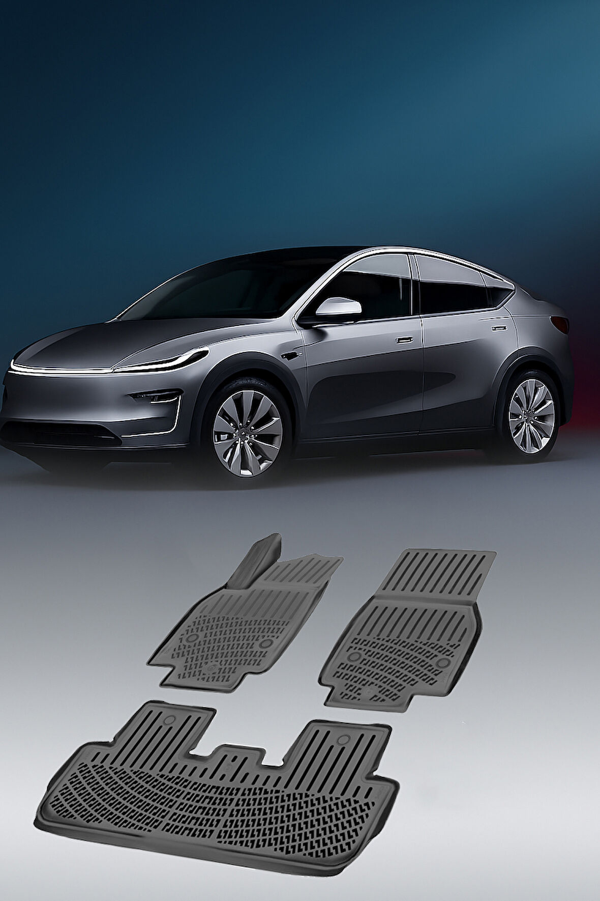 Tesla Model Y (Juniper) 2025 ve Sonrası Siyah 3D Havuzlu Paspas