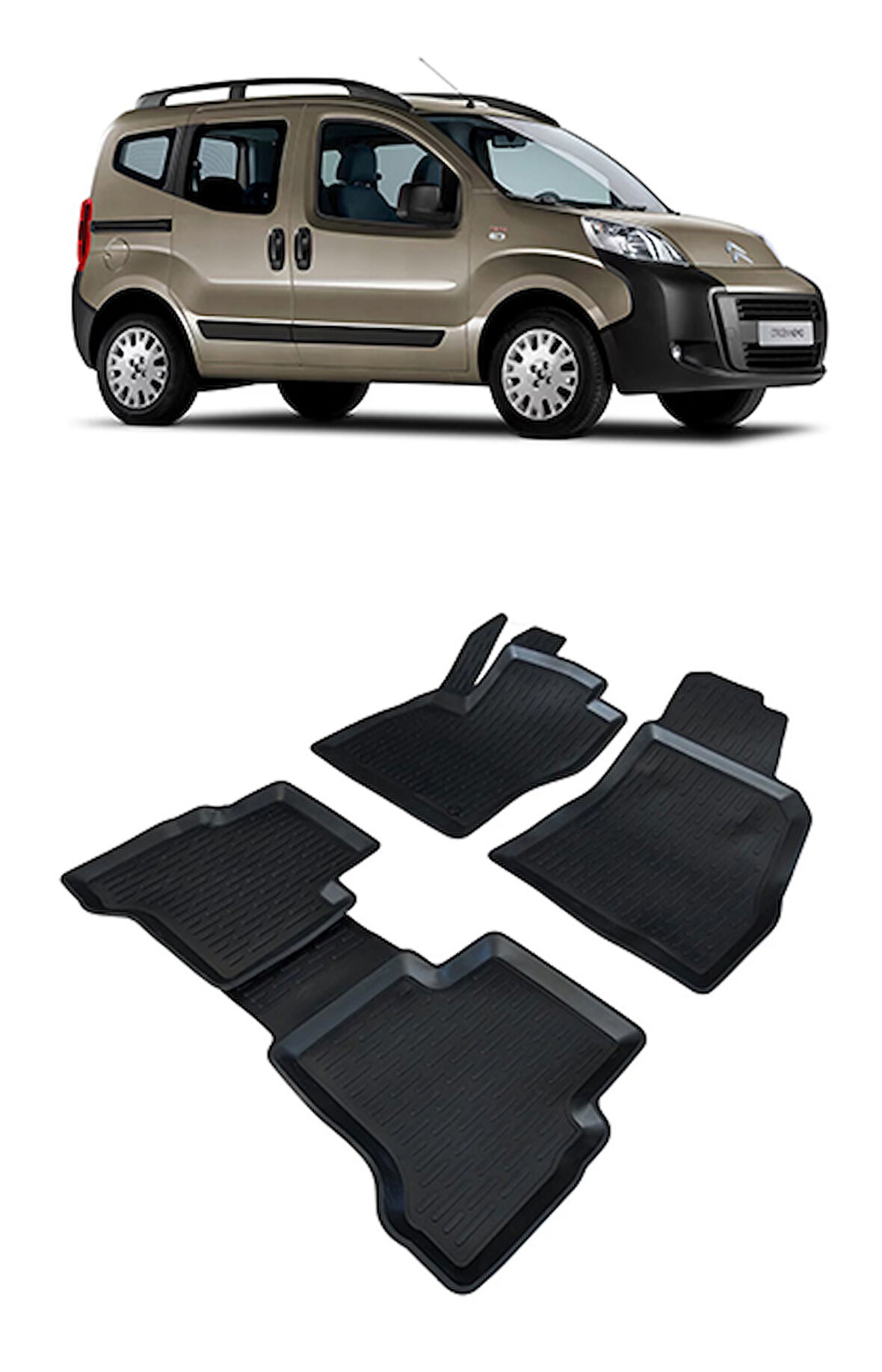 Citroen Nemo 2007 ve Sonrası 3d Havuzlu Araca Özel Paspas Takımı