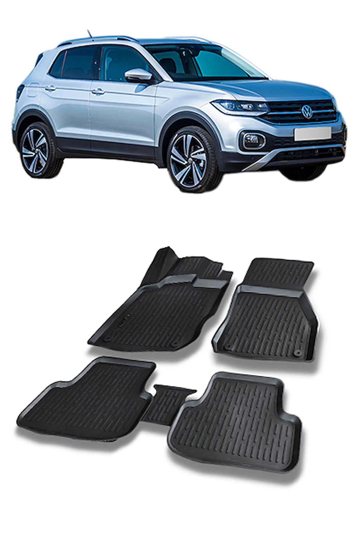 VW T-Cross 2019 ve Sonrası 3d Havuzlu Araca Özel Paspas Takımı