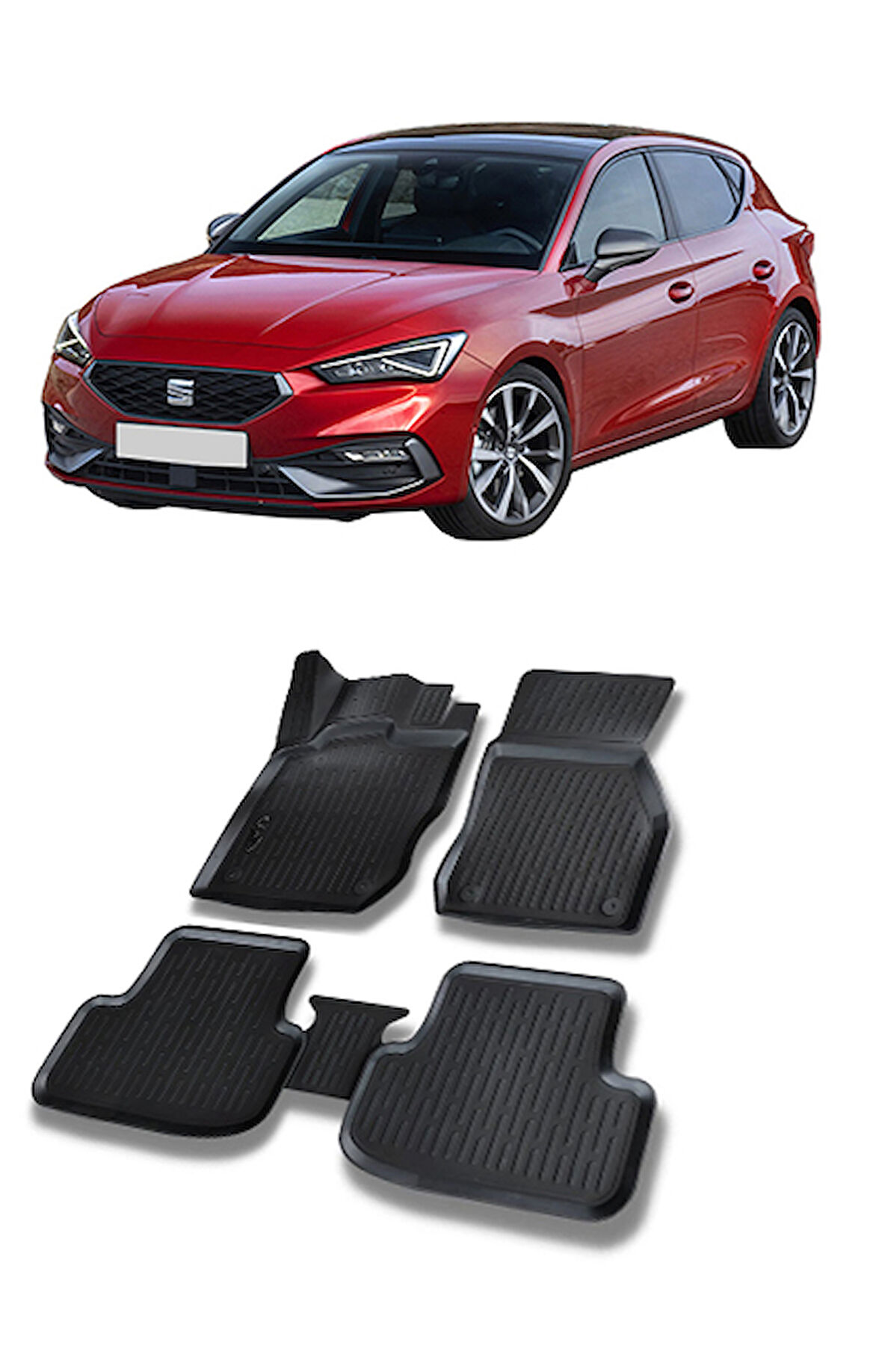 Seat Leon (MK4) 2021 ve Sonrası 3d Havuzlu Araca Özel Paspas Takımı