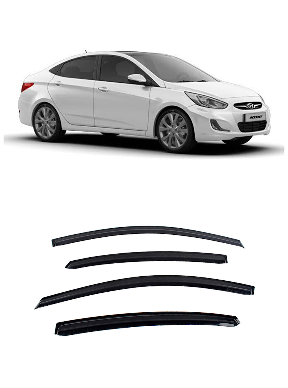 Hyundai Accent Blue 2010-2020 Arası Cam Rüzgarlık OEM (Made in Korea)