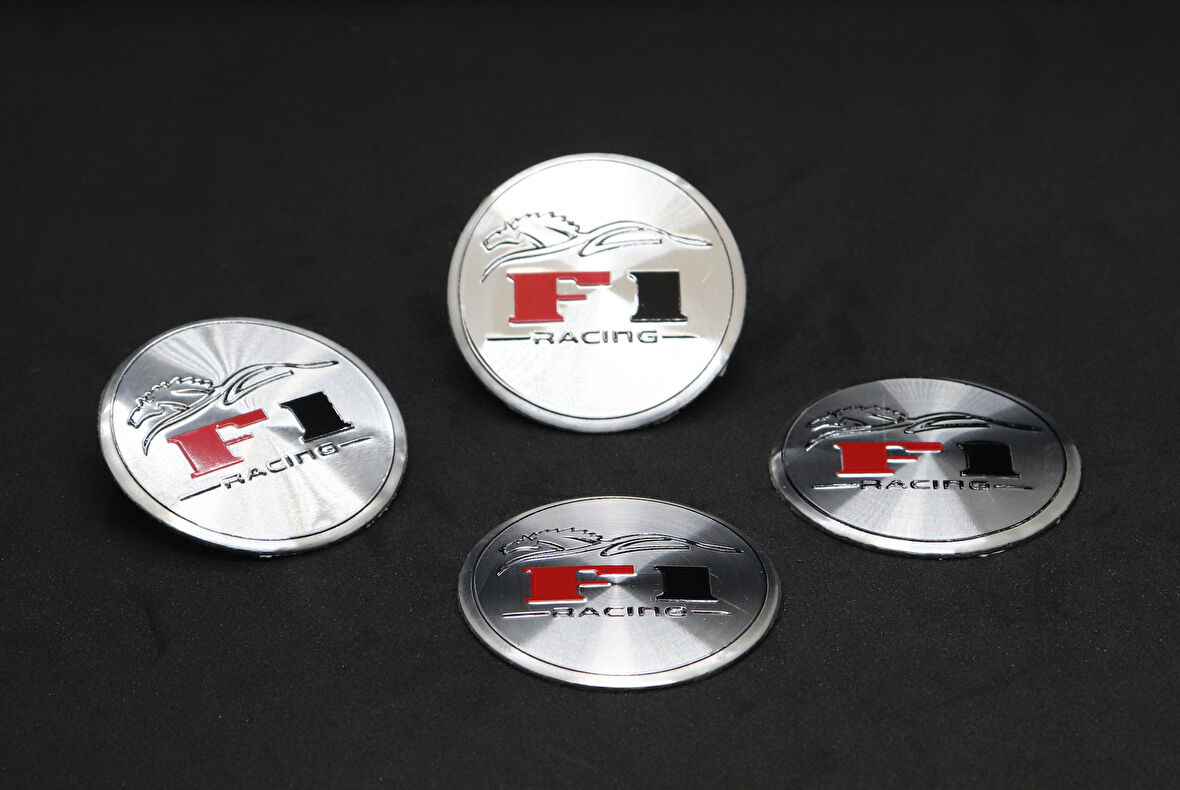 Jant Göbek Arma İthal Metal Sticker F1 Racing Dizayn